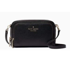 Kate Spade Black Crossbody with Gold Accents